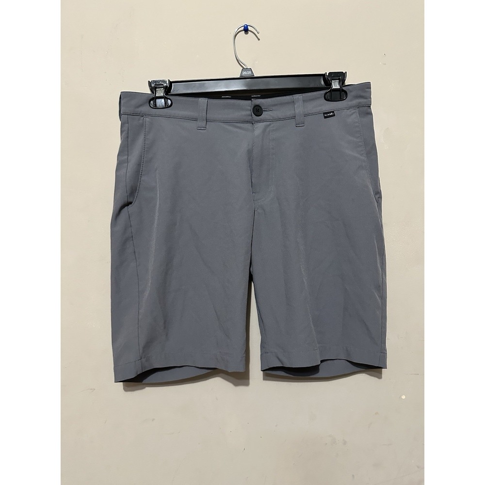 Travis Mathew Gray Performance Golf Flat Front Shorts Men's Size 33
